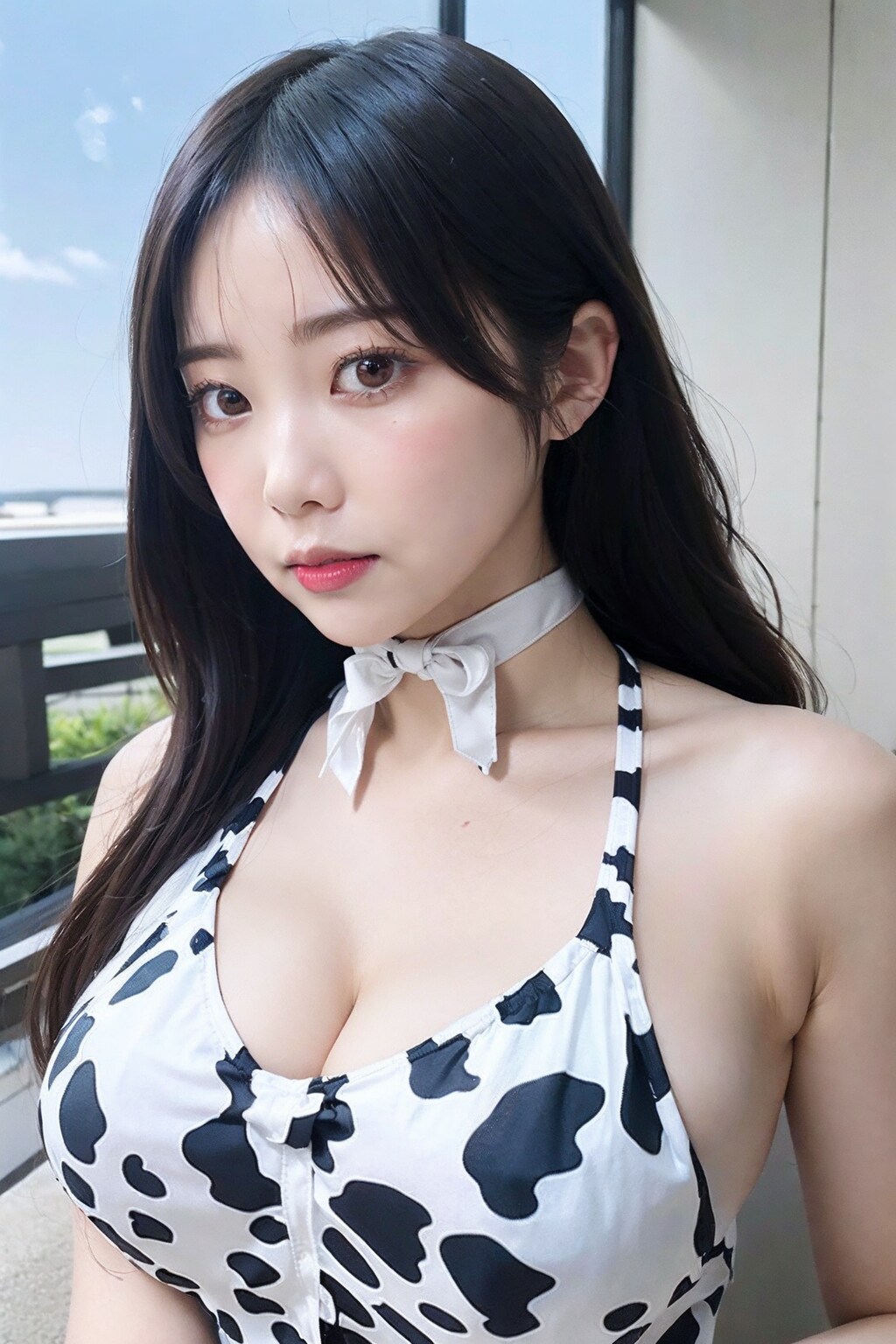 牛柄ワンピース水着