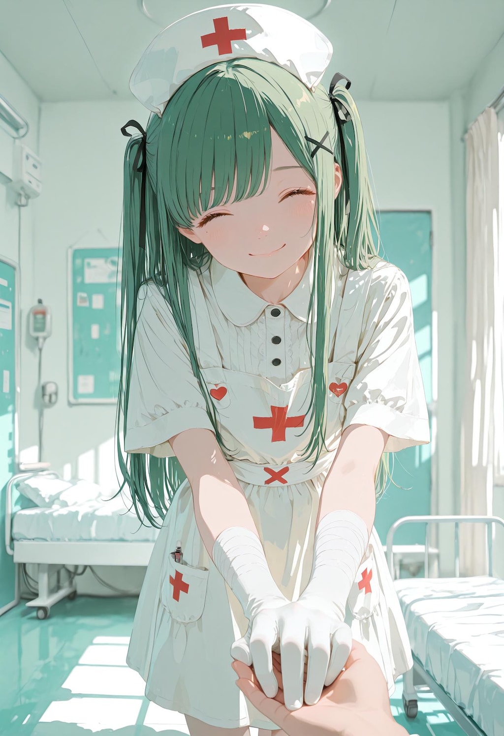 は～い、注射しますよっ！腕捲って下さいね～♪