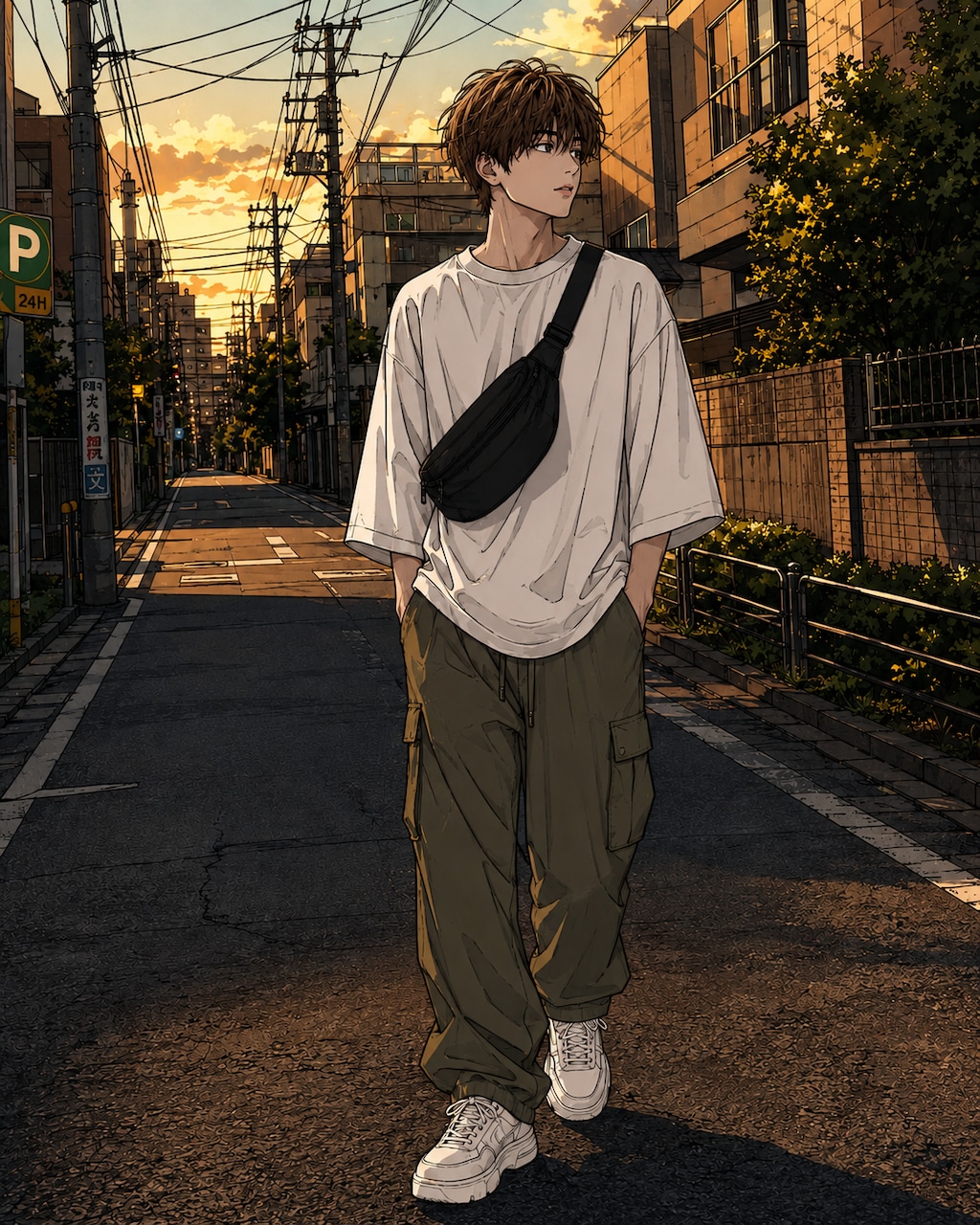 茶髪の男の子コーデ🤎