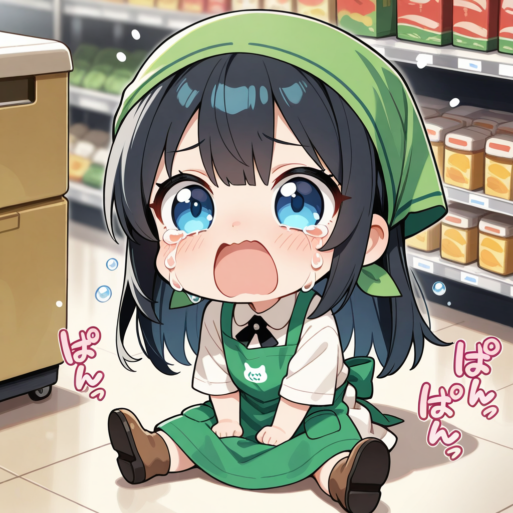 ちび過ぎるスーパーの店員