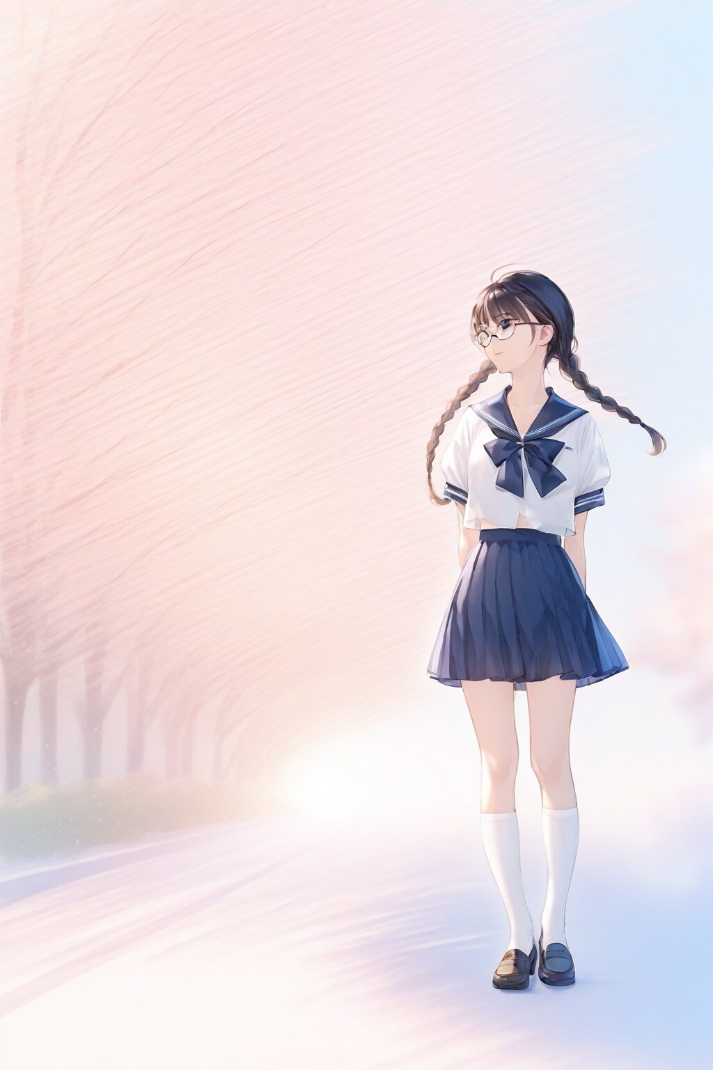 満開の桜並木 | の人気AIイラスト・グラビア