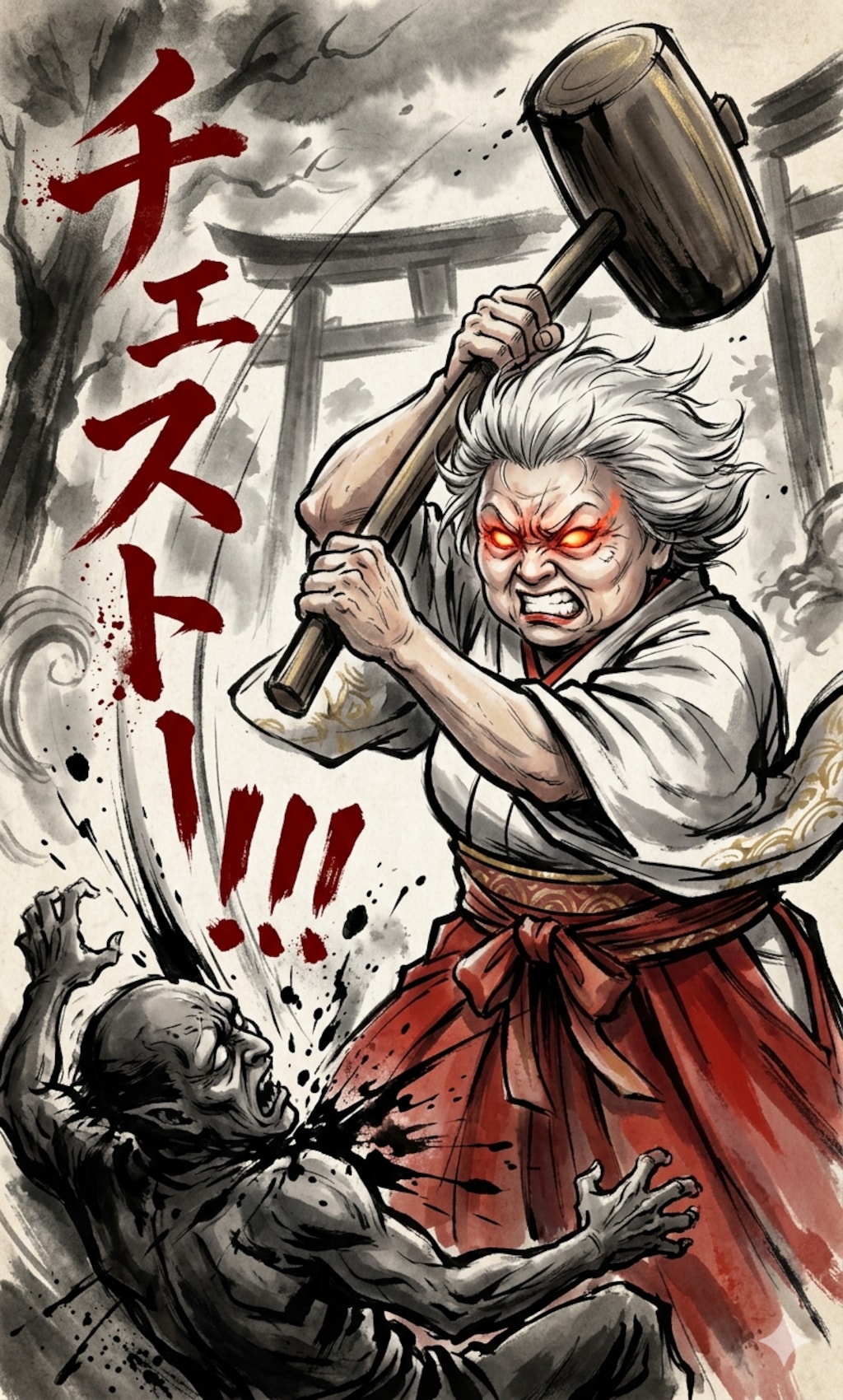 【うちの町】阿黒神社巫女の苺ちゃん、悪鬼・悪霊を祓う術