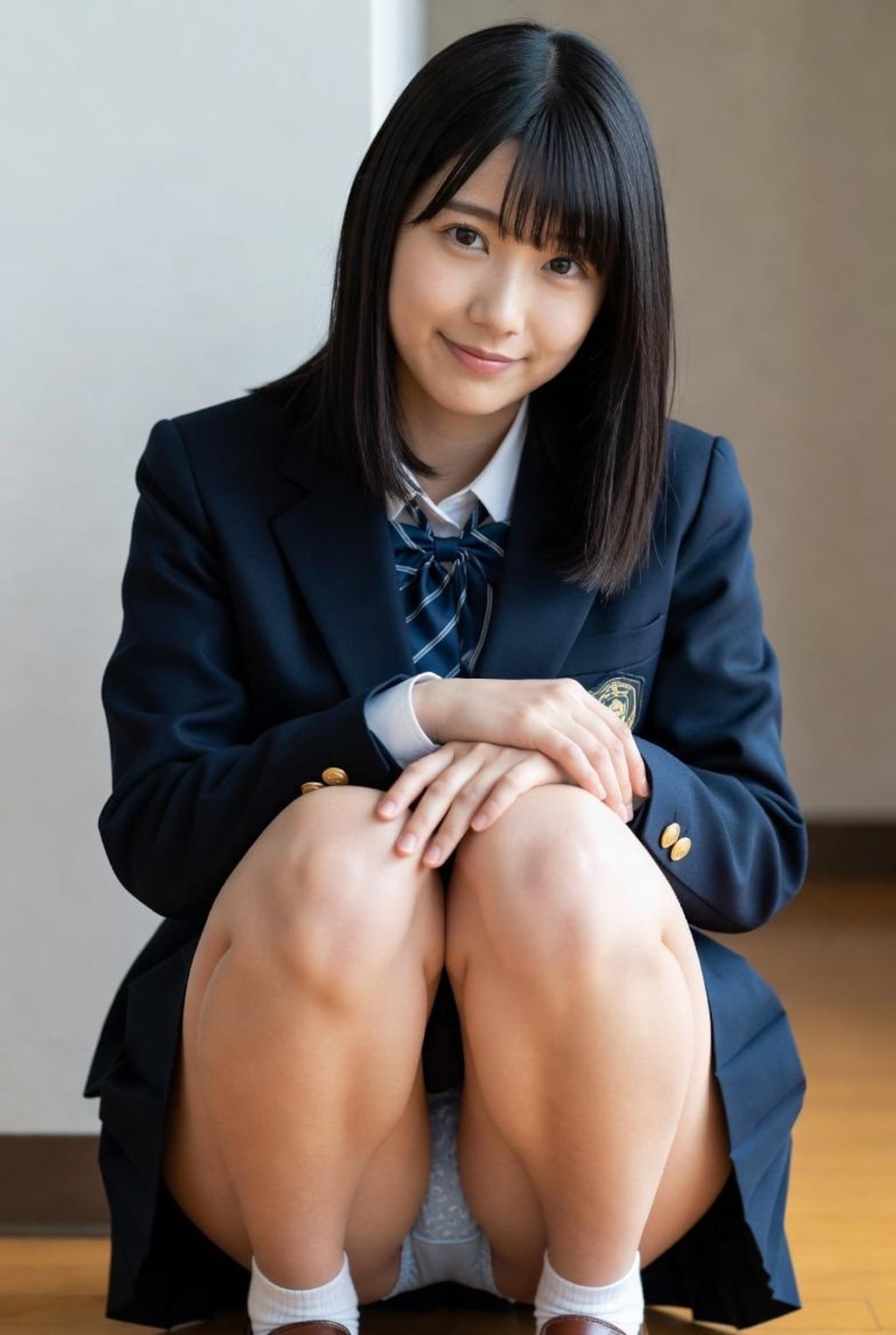 しゃがみパンチラ