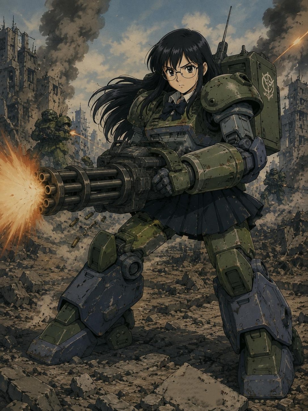 😀🔥火を噴く！吠える！ ～戦場の娘・ガトリングさん～