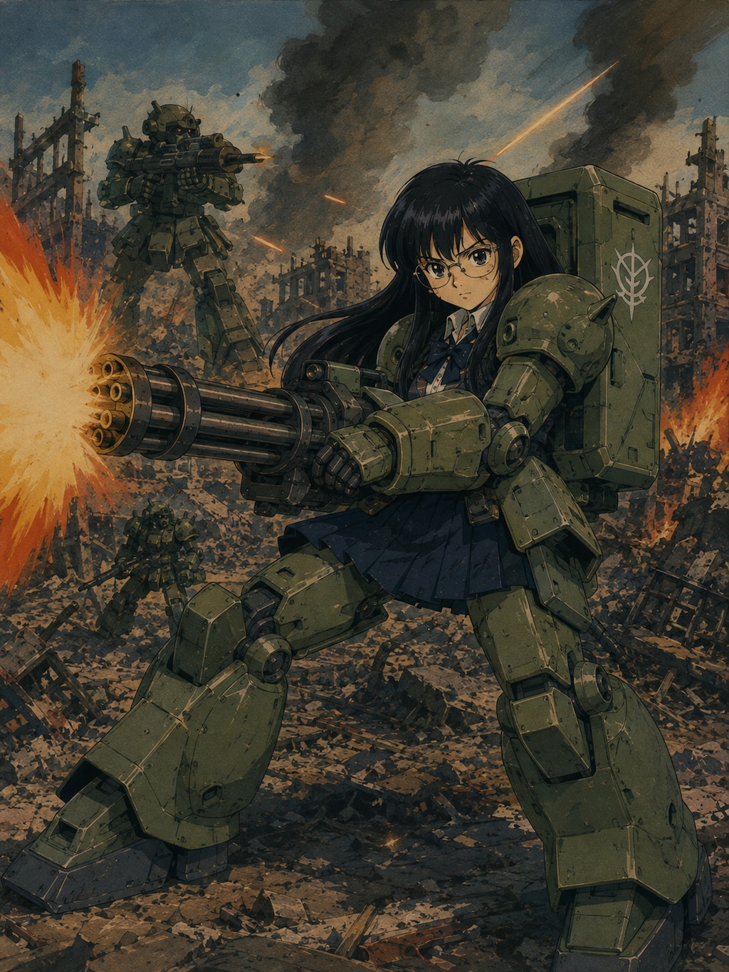 😀🔥火を噴く！吠える！ ～戦場の娘・ガトリングさん～