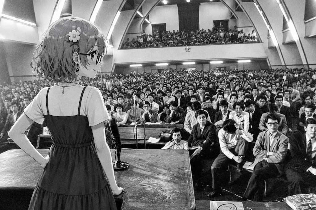 紅き論客、安田講堂に立つ。