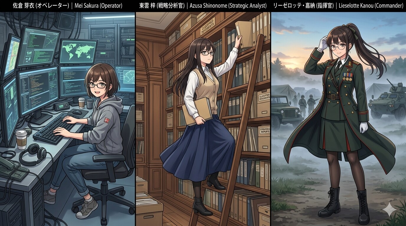 3人のスペシャリスト | の人気AIイラスト・グラビア
