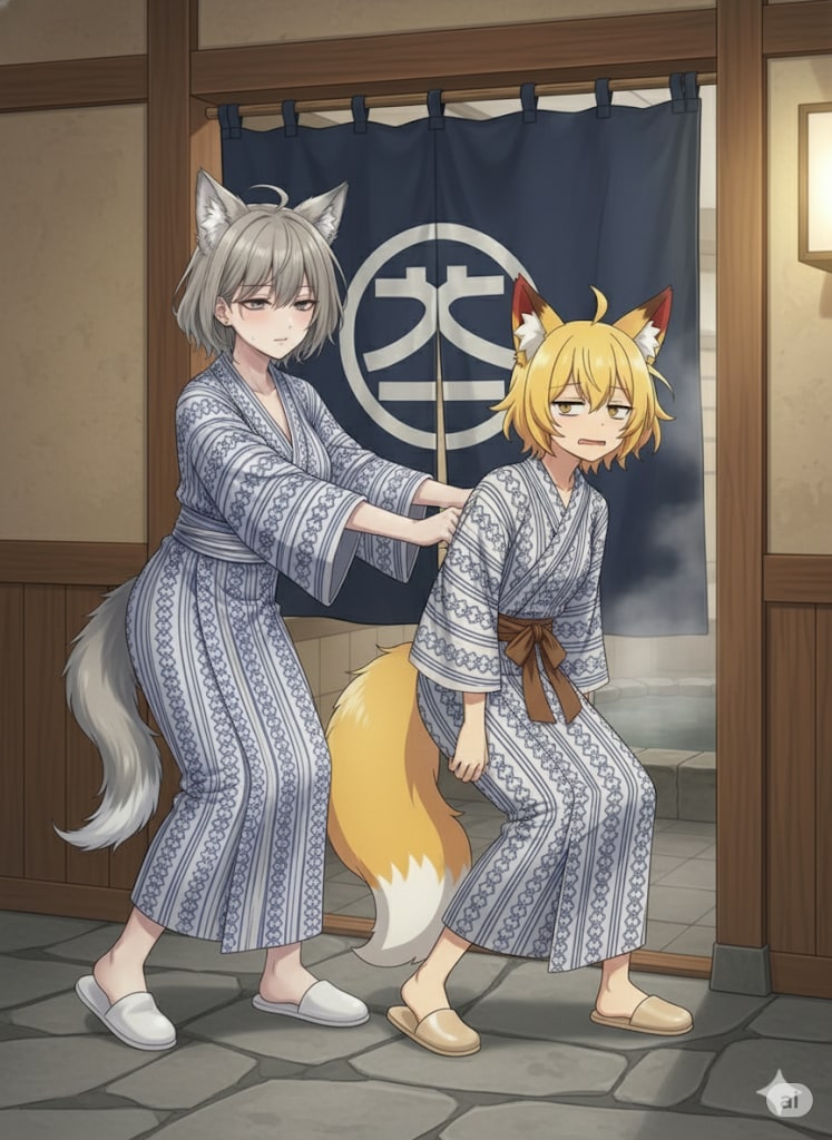 大浴場の入り口 | の人気AIイラスト・グラビア