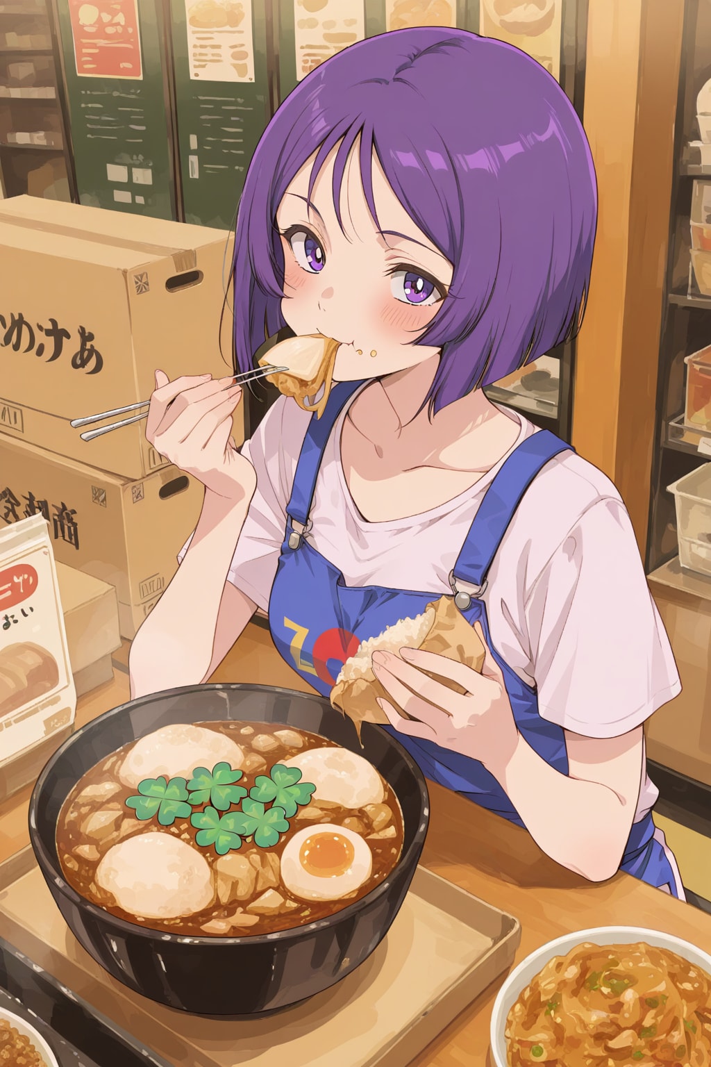 昭和52年ラーメン屋ロボットチャレンジ～クローバーラーメン | の人気AIイラスト・グラビア