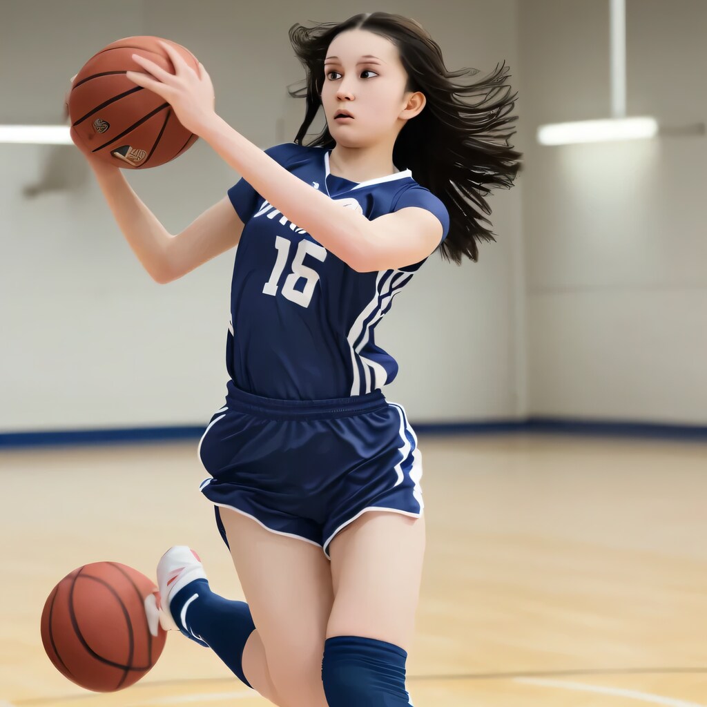 黒髪ロングでユニフォームの美女１０５