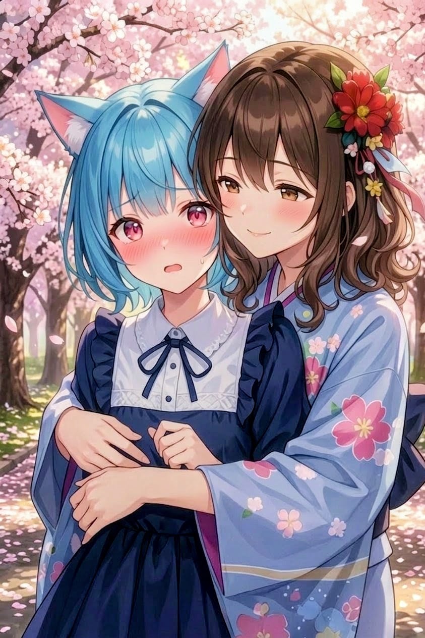 コトの事が可愛くて仕方ないヒナタ | の人気AIイラスト・グラビア