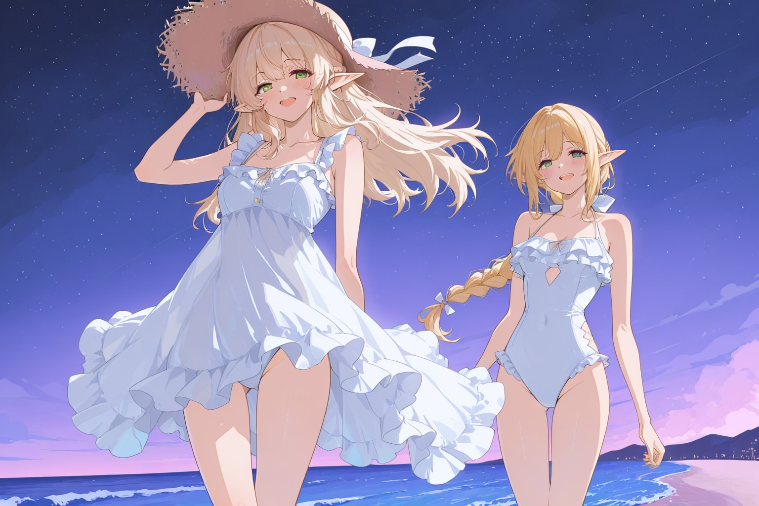 星空の下