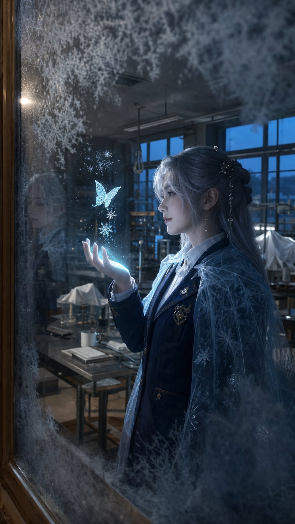 The Butterfly of Blue Light