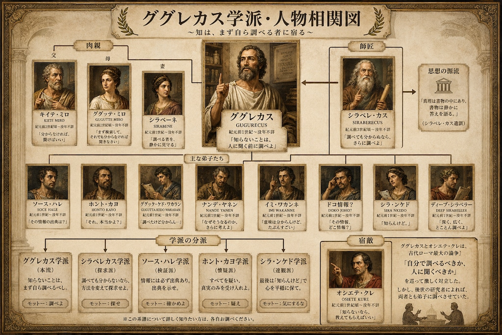 ググレカス学派・人物相関図