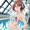 自由時間だからと言って、水着に着替える必要があったのかしら？ 2枚目