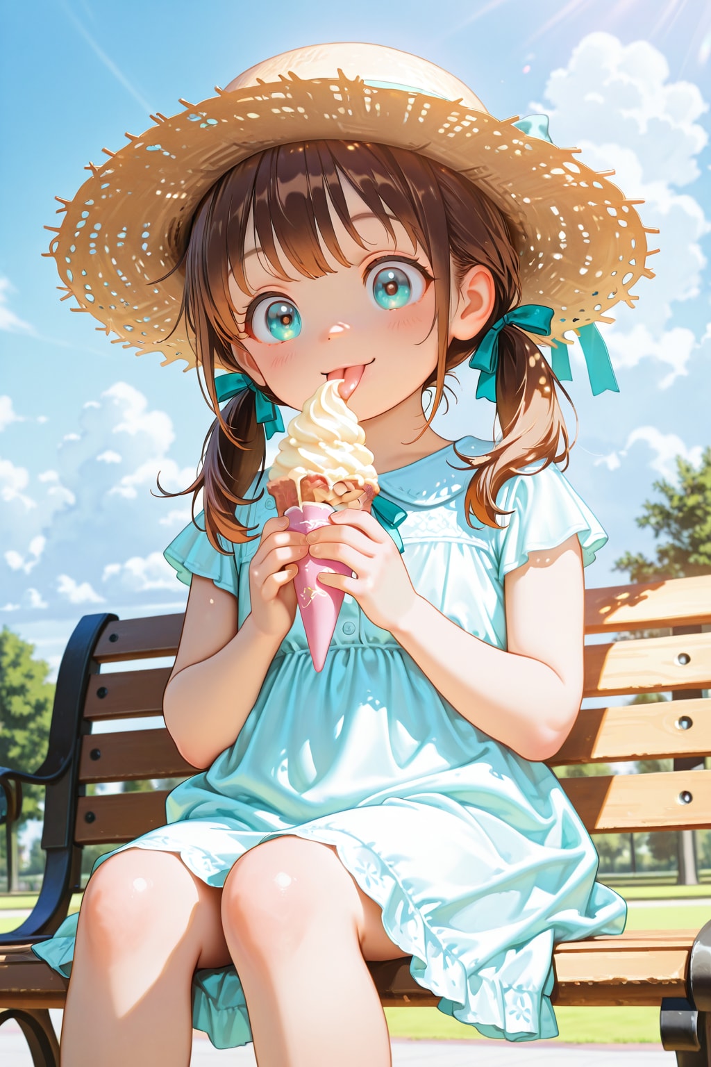 アイシュクリームつめたくておいしね❤️