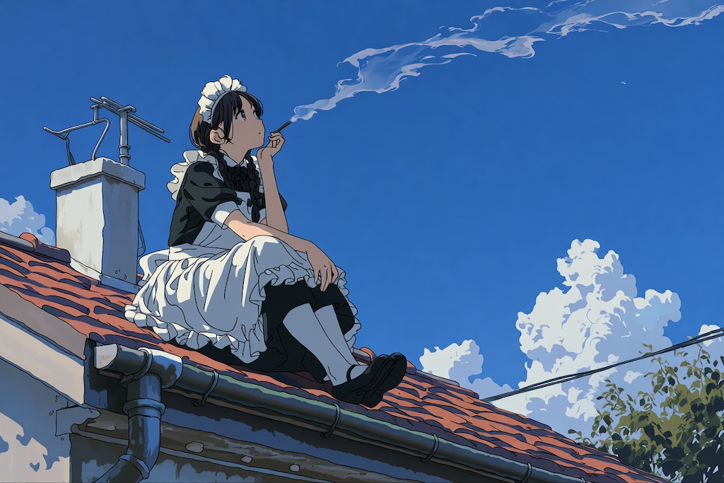 メイド休憩中02