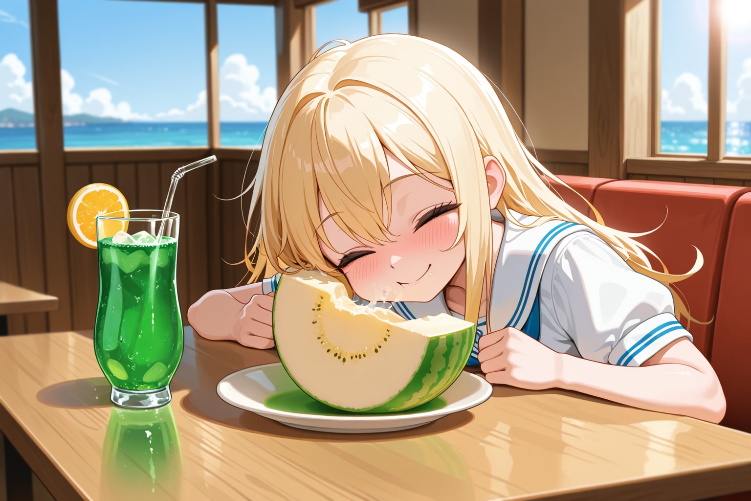 MOKA 食後のデザートにご満悦 | の人気AIイラスト・グラビア