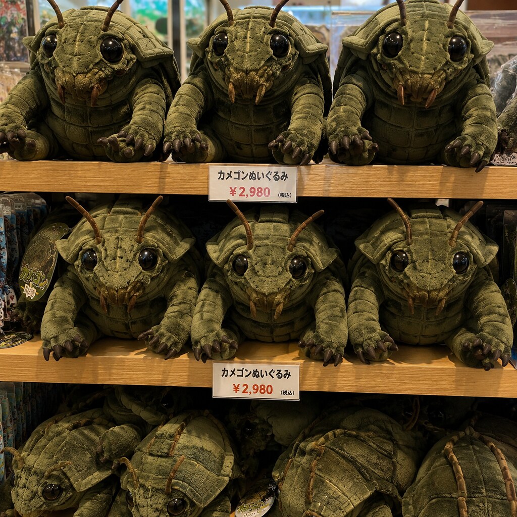カメゴンのぬいぐるみ