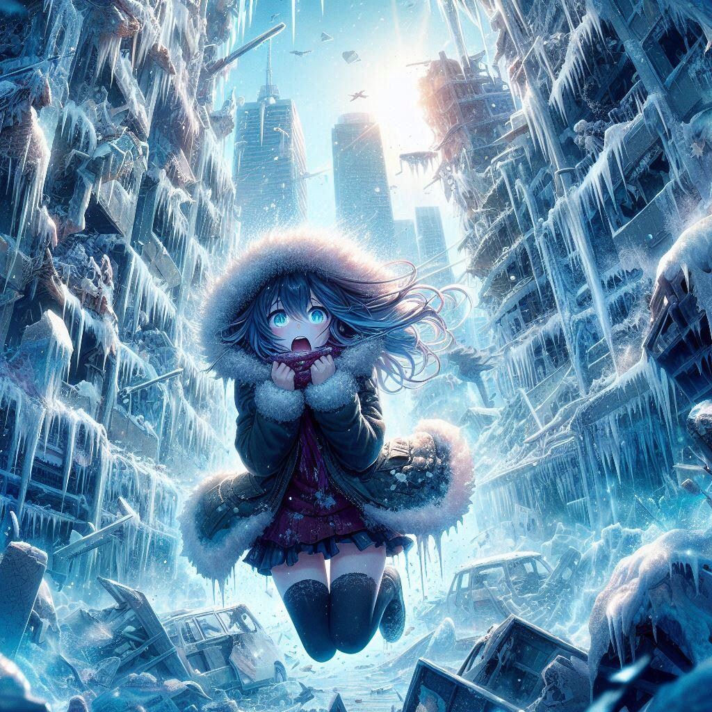 氷に閉ざされた都市で凍える少女
