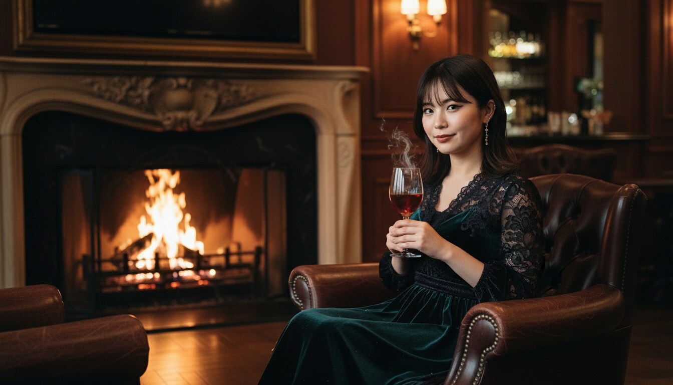 暖炉と、ホットワイン | の人気AIイラスト・グラビア