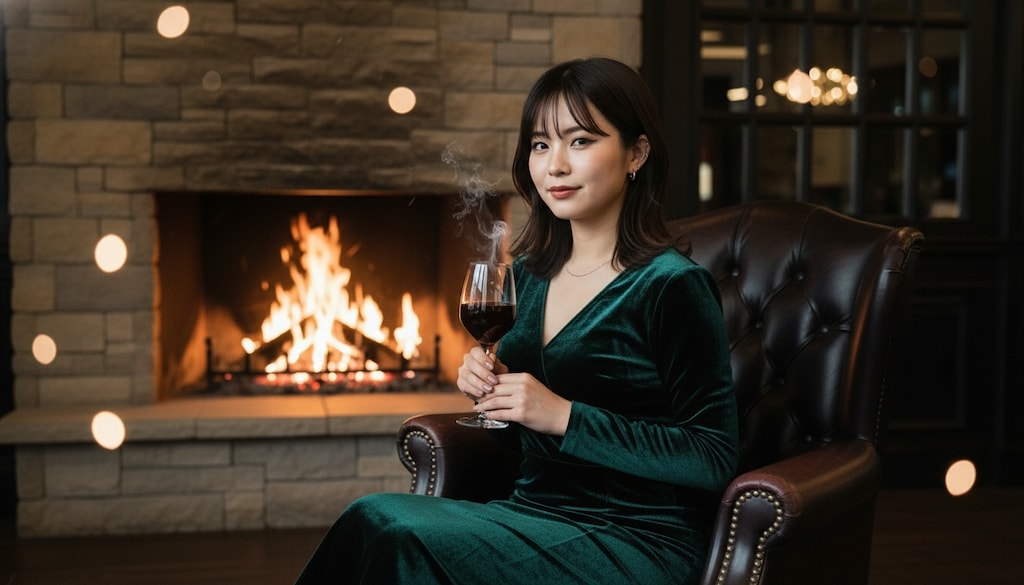 暖炉と、ホットワイン