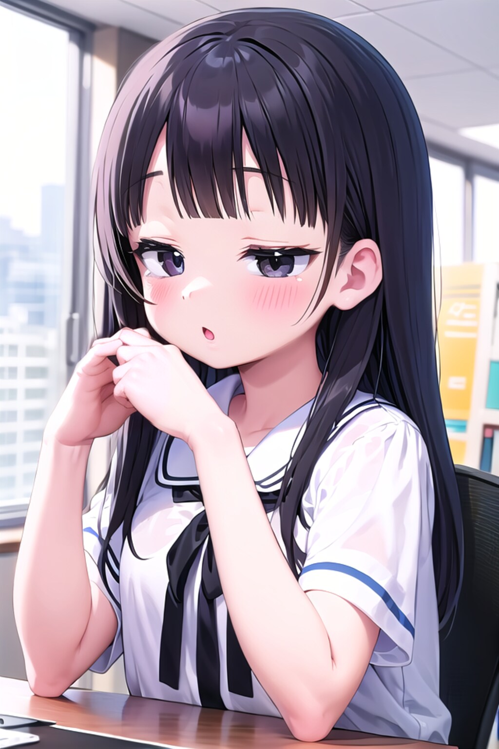 大あくび見られちゃった…