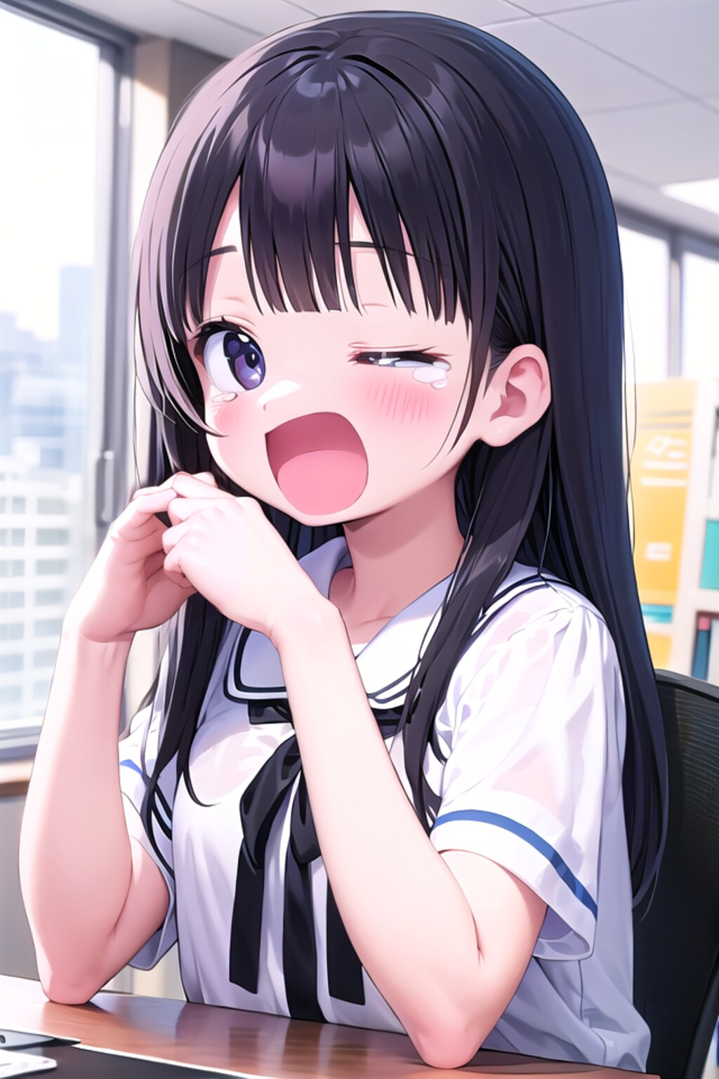 大あくび見られちゃった…