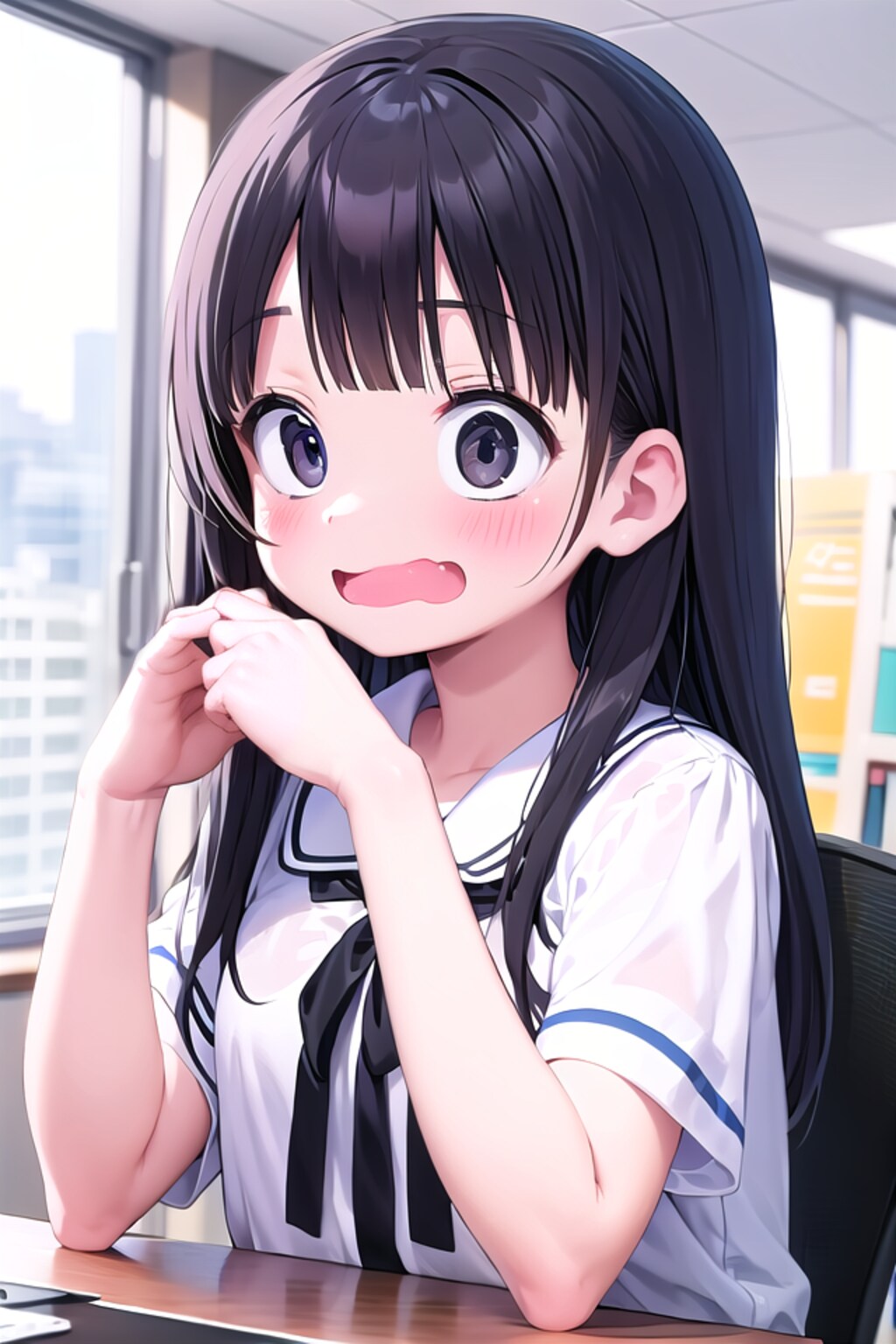大あくび見られちゃった…