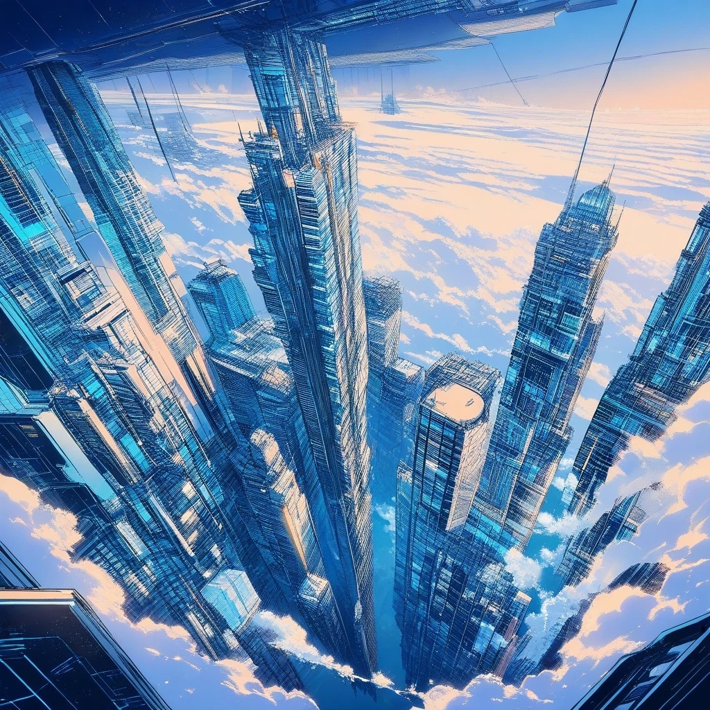 雲の上。暗雲の下。 | の人気AIイラスト・グラビア