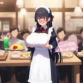 お給仕中勝手に妄想に浸るメイドカフェ店員 4枚目