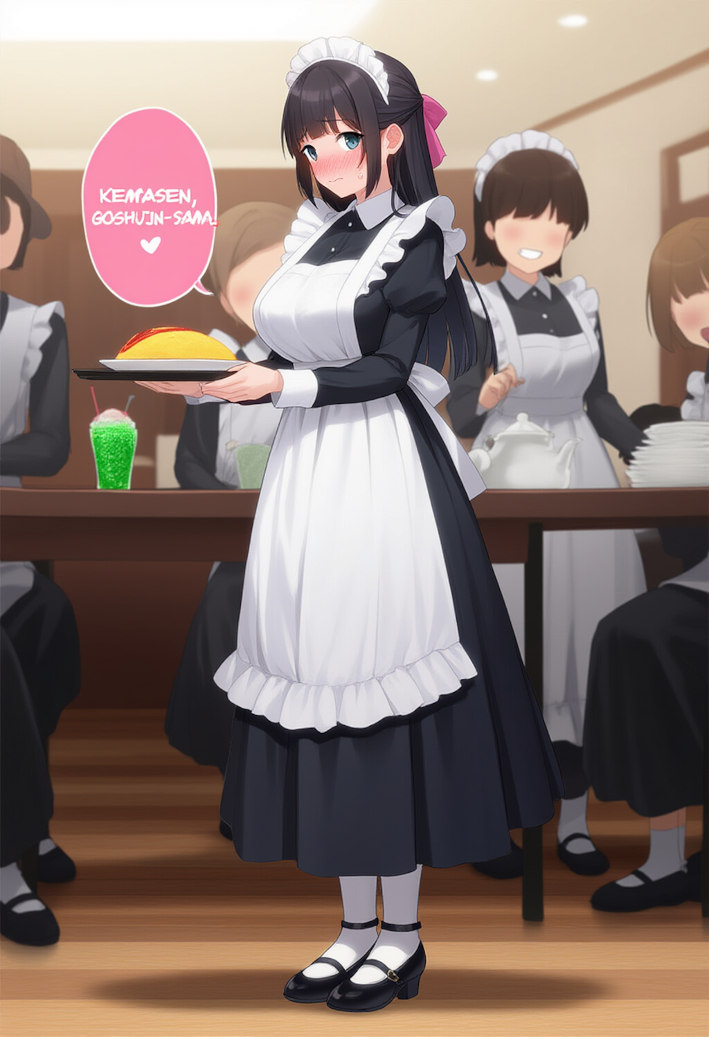 お給仕中勝手に妄想に浸るメイドカフェ店員