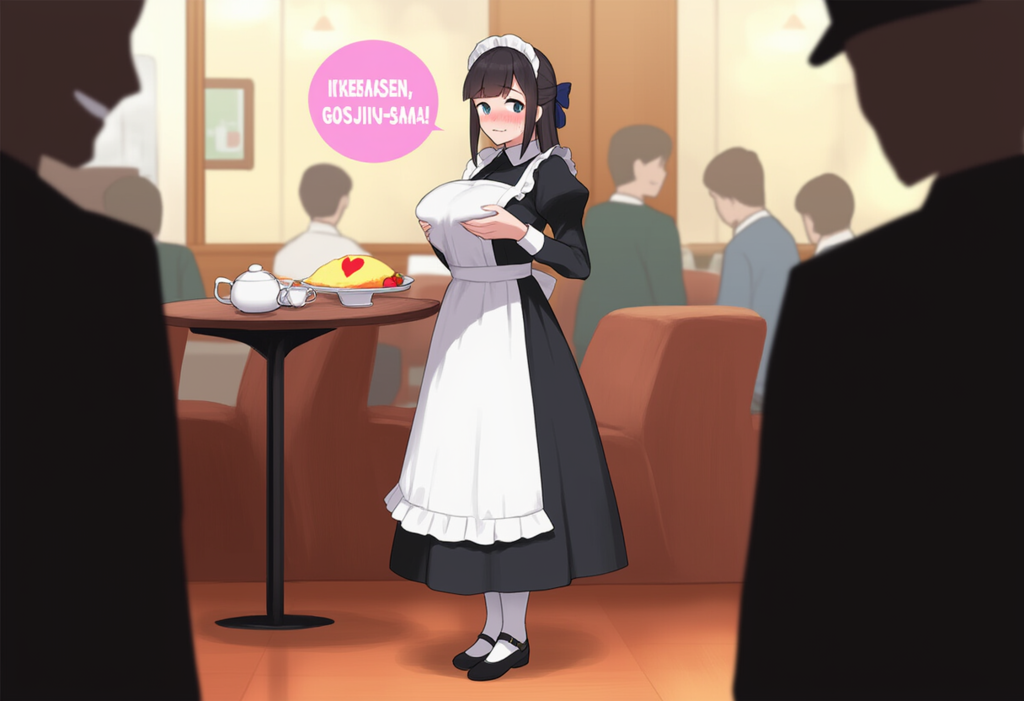 お給仕中勝手に妄想に浸るメイドカフェ店員