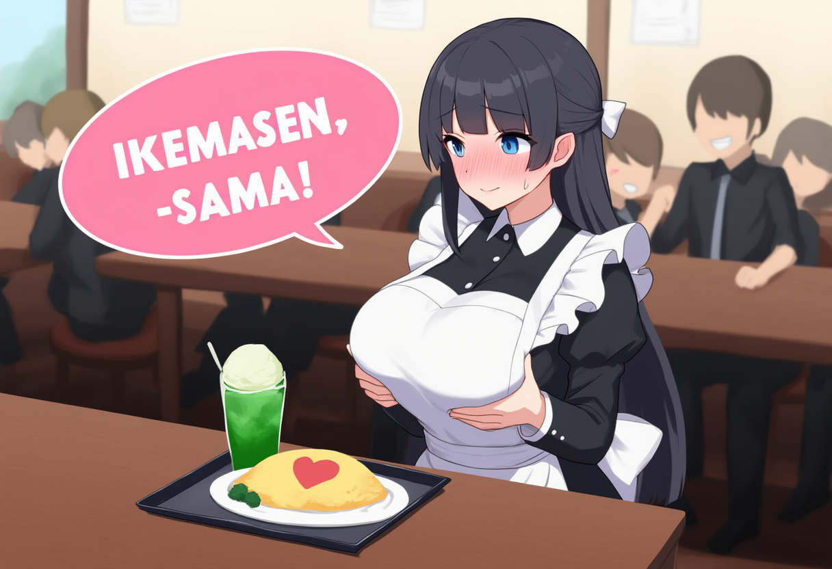 お給仕中勝手に妄想に浸るメイドカフェ店員