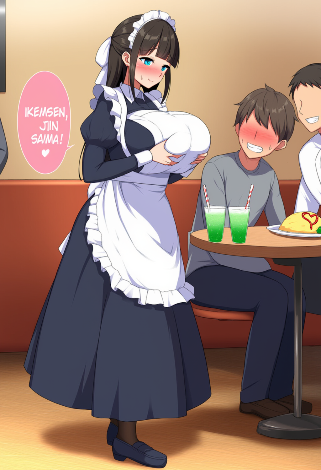 お給仕中勝手に妄想に浸るメイドカフェ店員