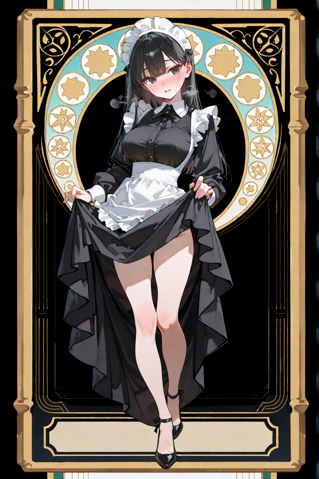 カードの絵柄風メイドさん