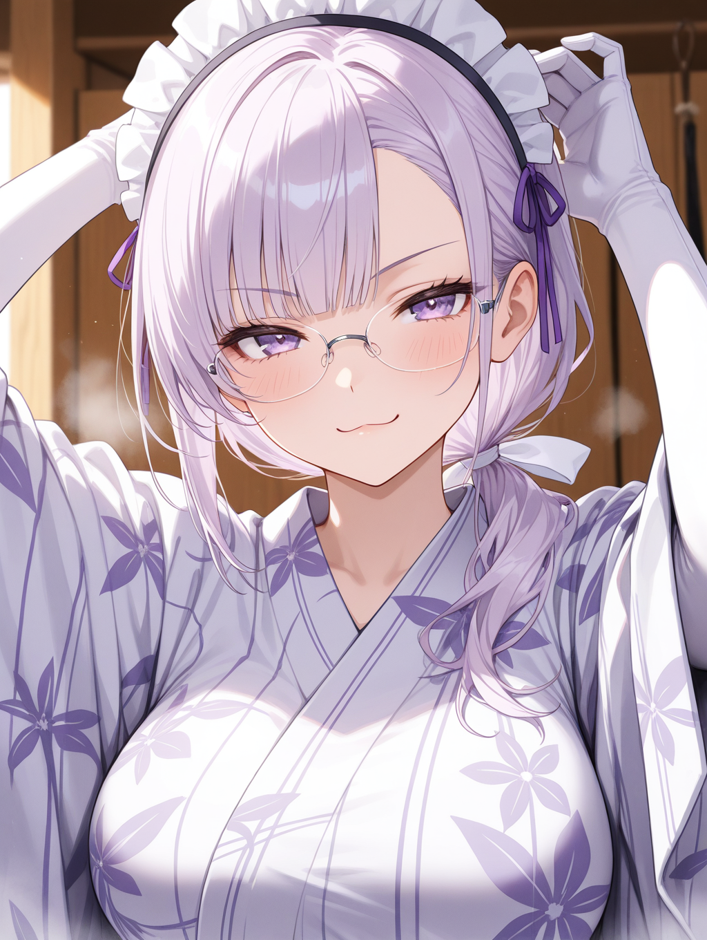 くわい家の沙希ちゃん 温泉上がりに髪を乾かしている〇〇ちゃんシリーズ