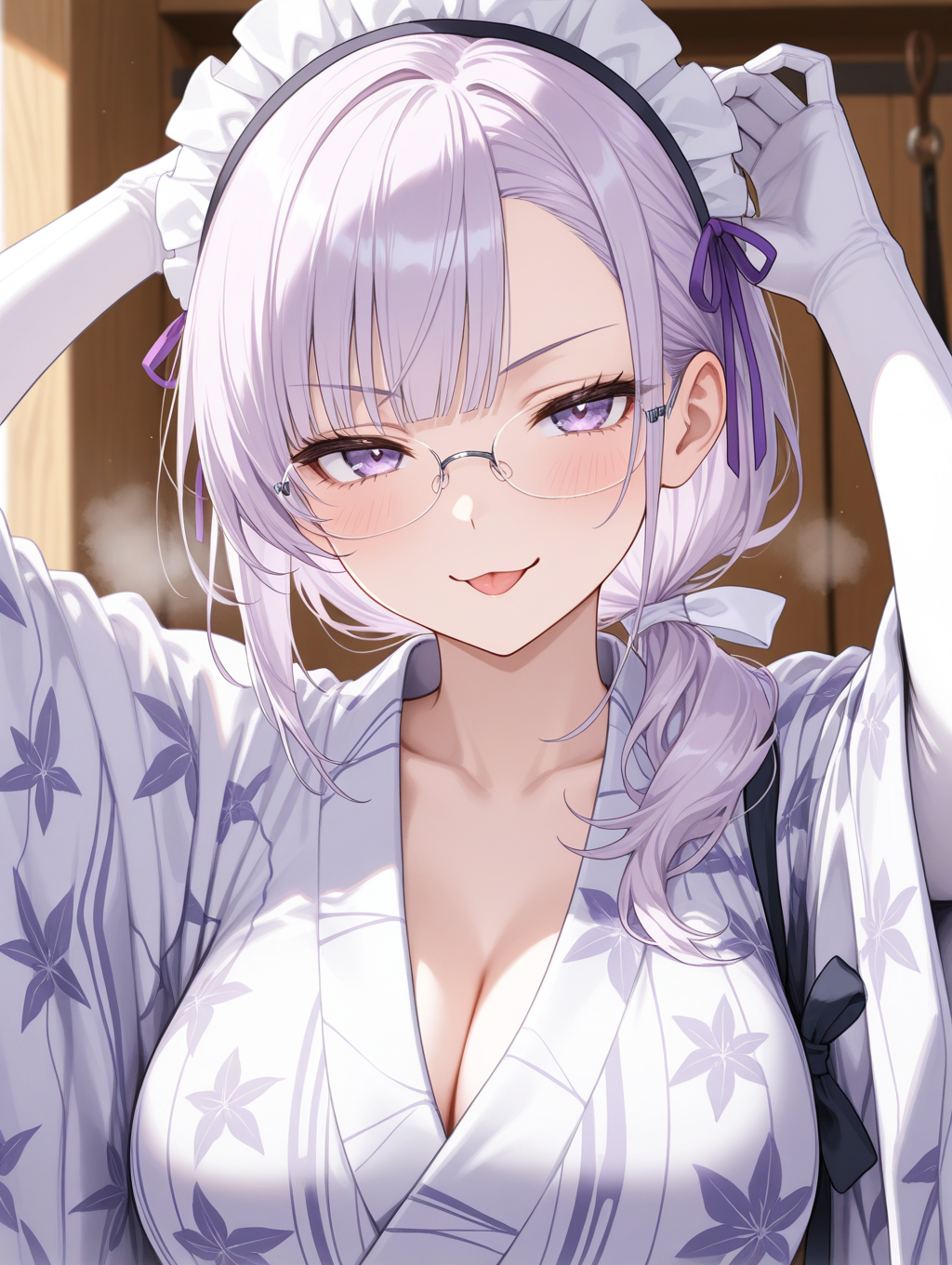 くわい家の沙希ちゃん 温泉上がりに髪を乾かしている〇〇ちゃんシリーズ