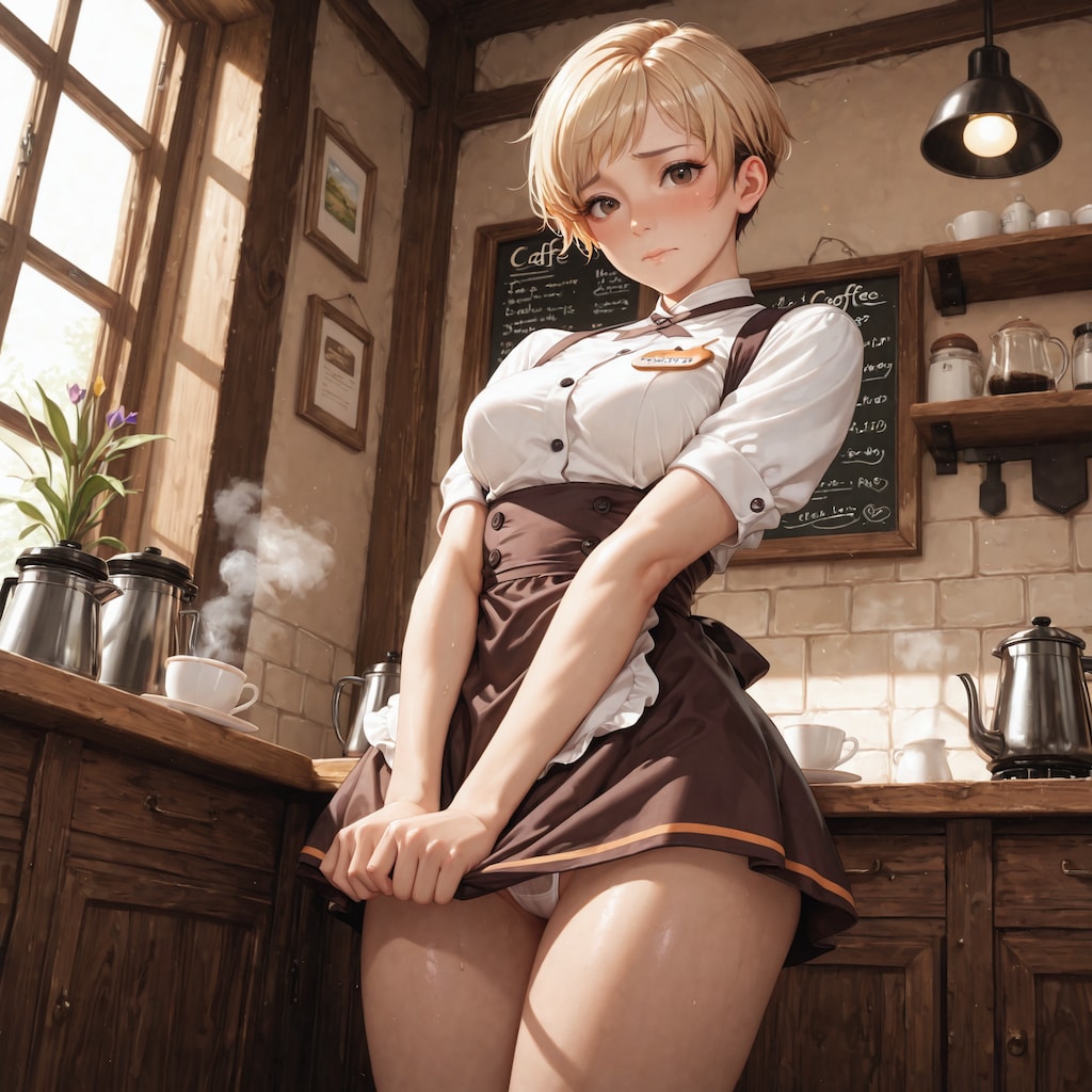 て、店長…この服…