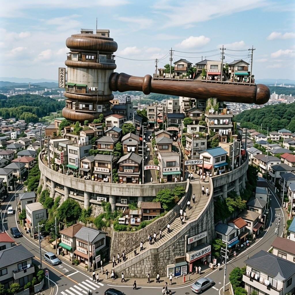 裁判とかで使うガベルの町