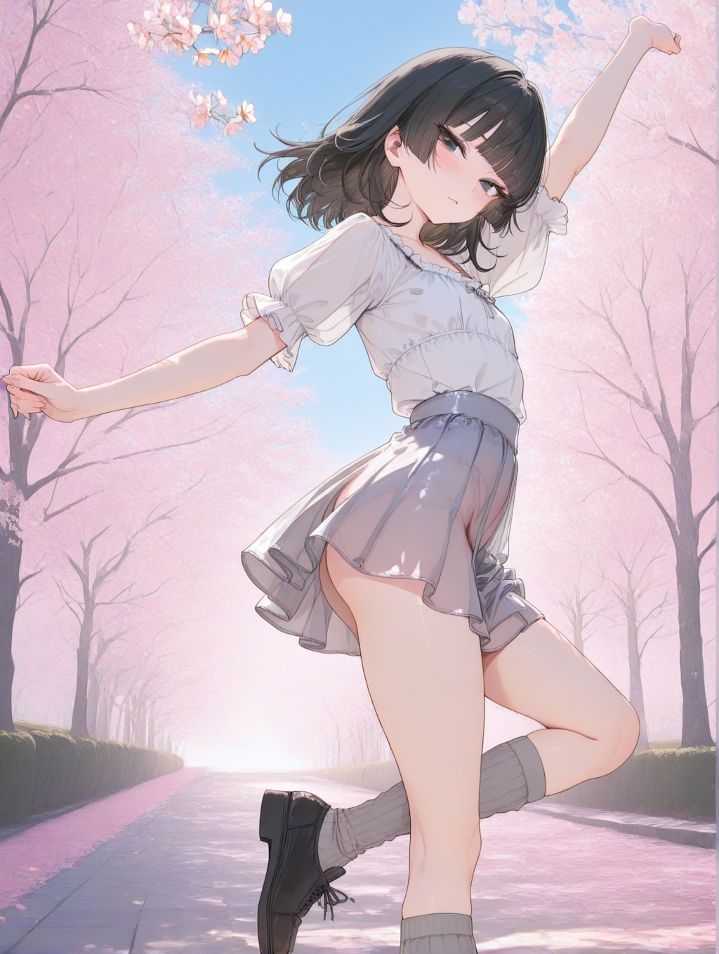 美央とサクラ_ゆるふわセミロング