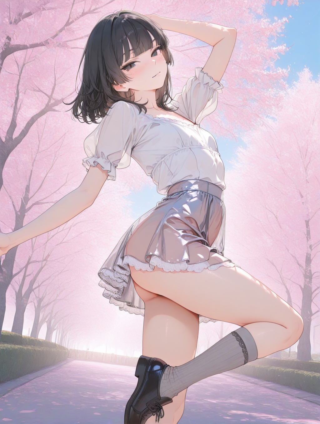 美央とサクラ_ゆるふわセミロング