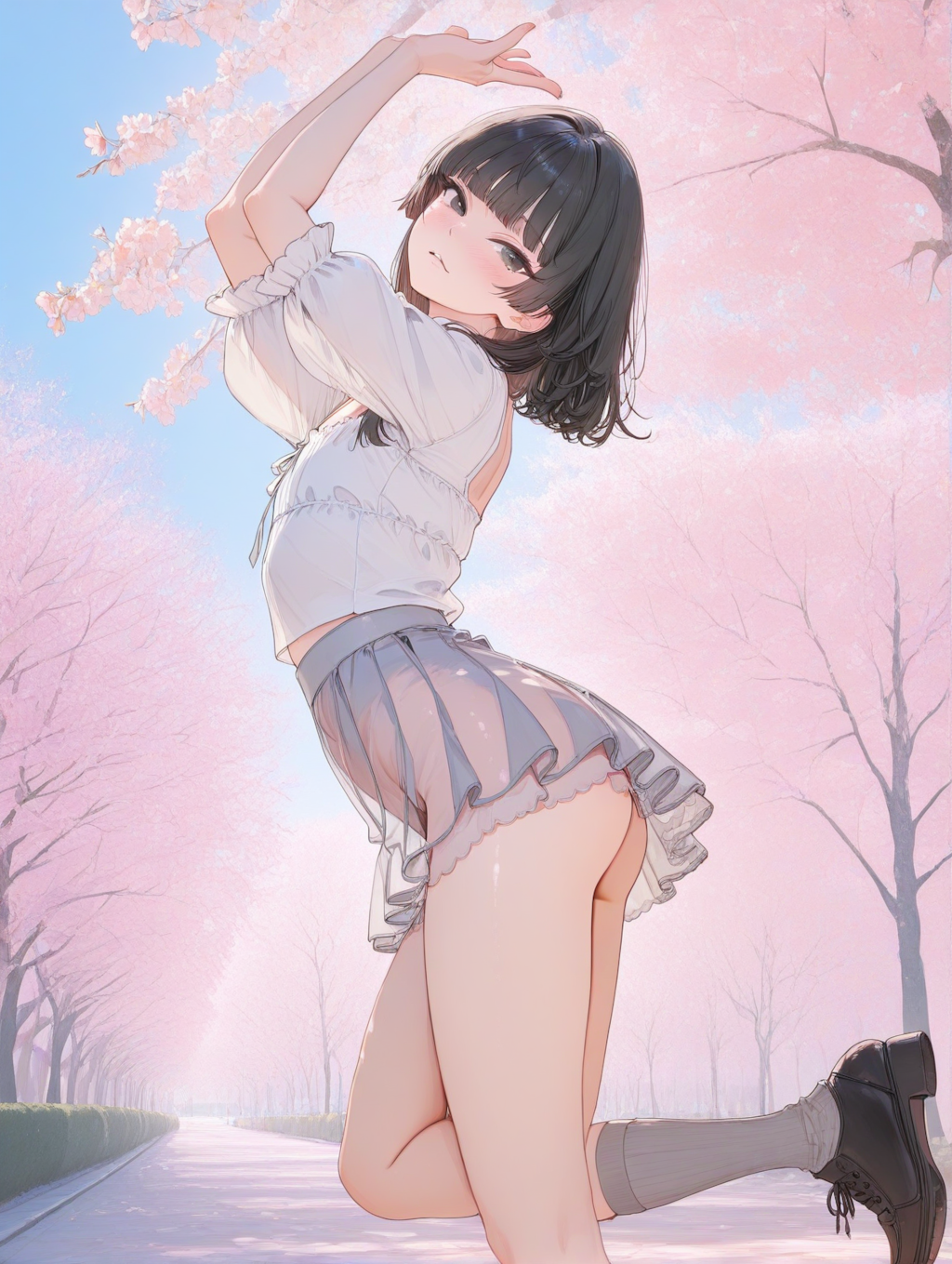 美央とサクラ_ゆるふわセミロング