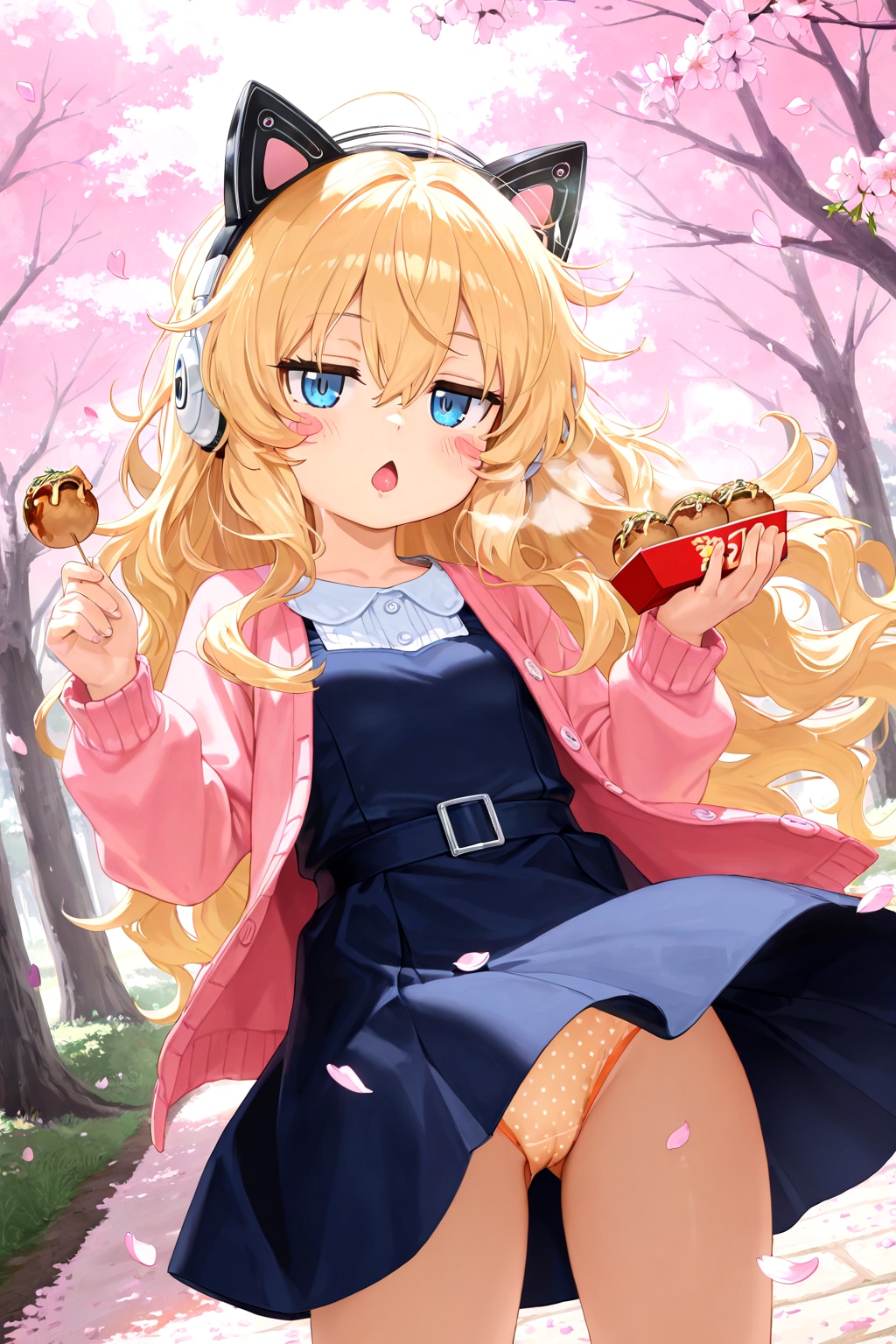 にぃにぃ、お団子とホットドッグとたこ焼きとわたあめとソフトクリーム買ってほしいぞ