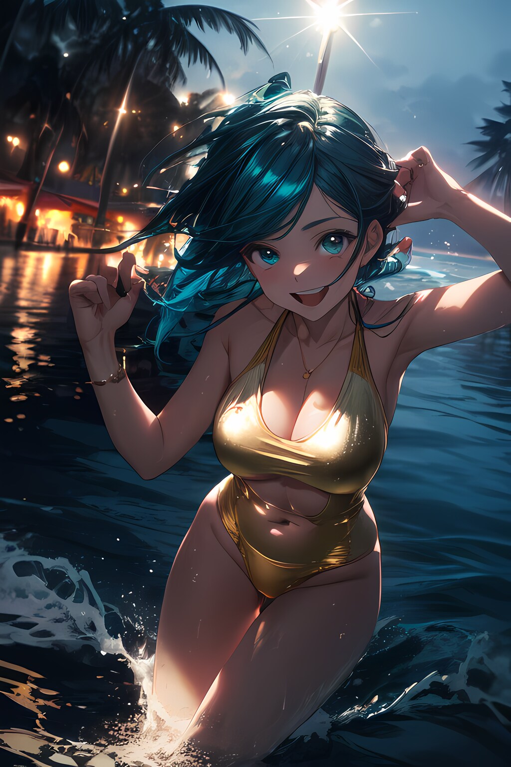 夜風が気持ちいいね！