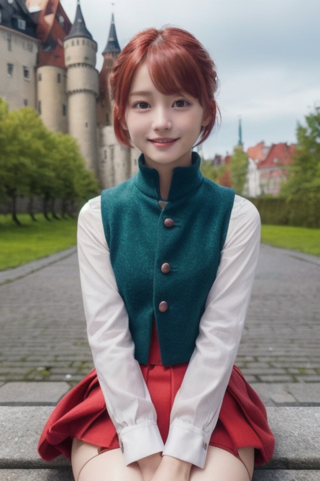 あそこのお城いくの？ヤッター！