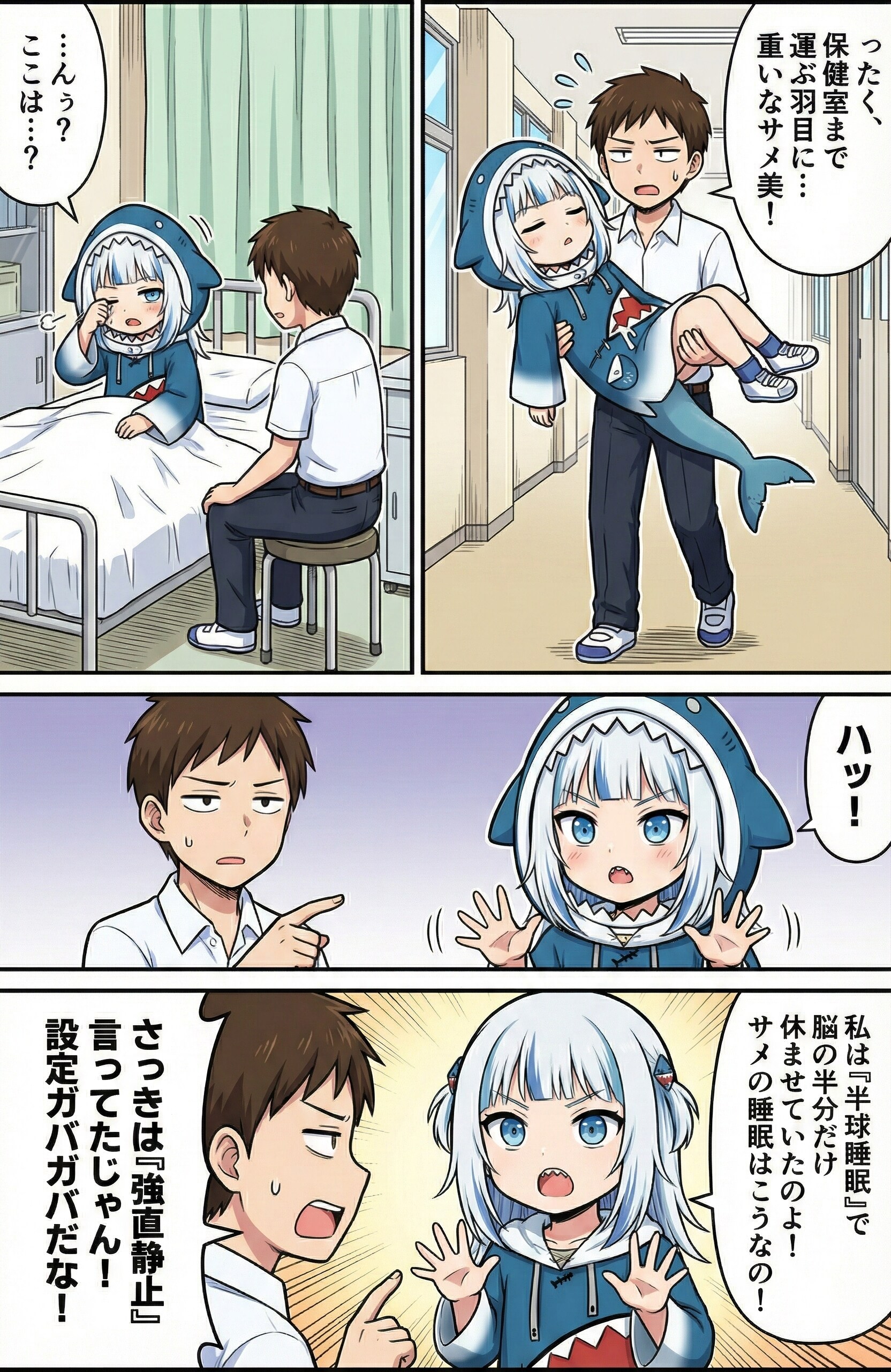 サメ美ちゃんはひっくり返る② | の人気AIイラスト・グラビア