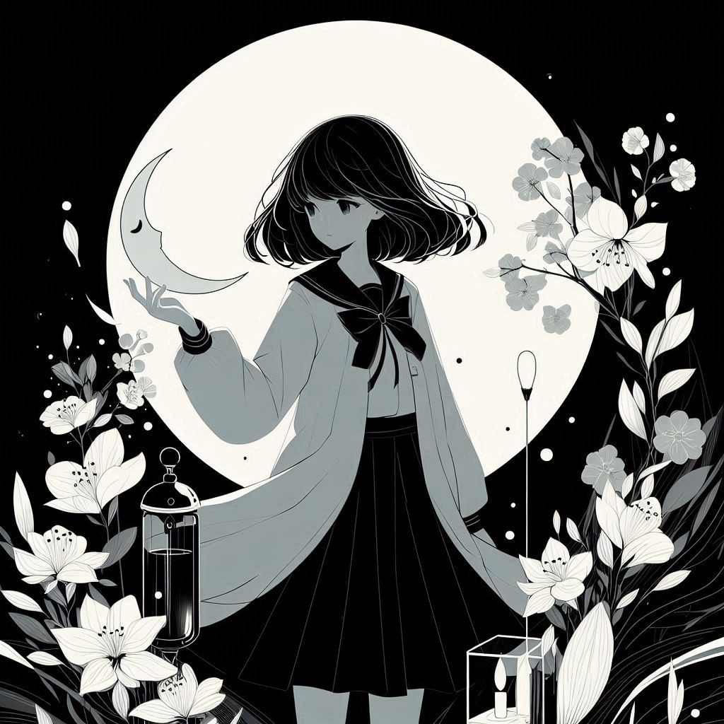 月と少女18 | の人気AIイラスト・グラビア