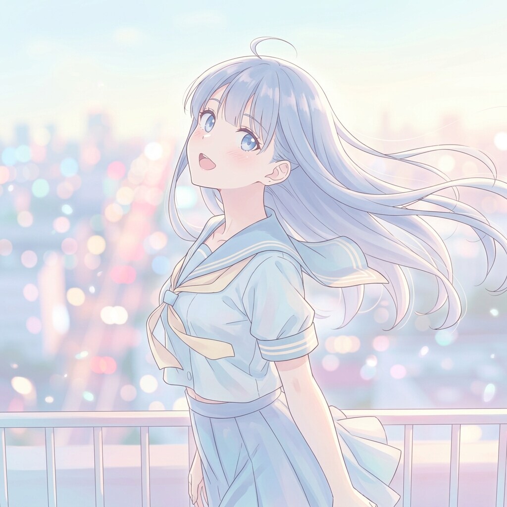 夕方の屋上