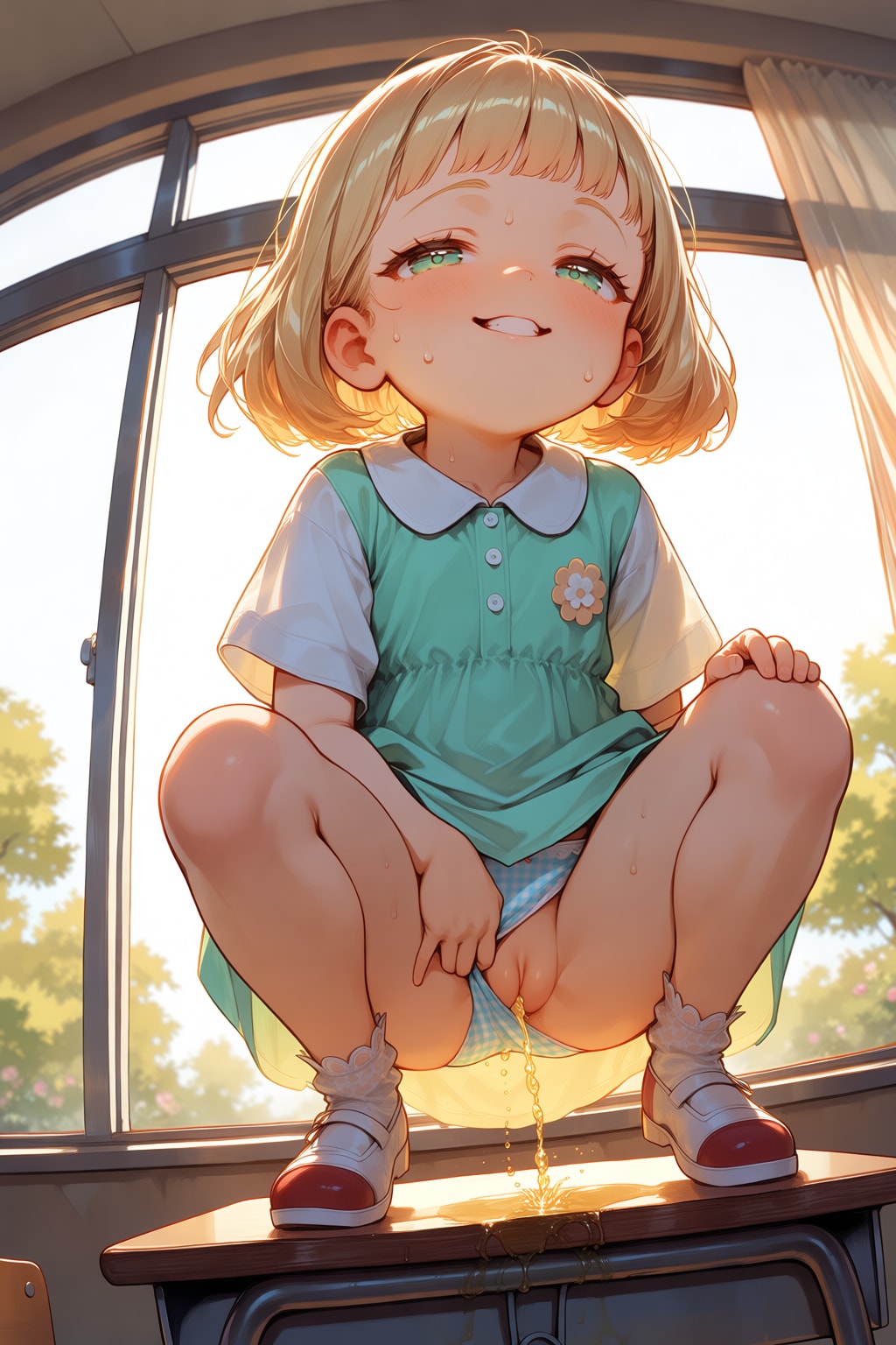 カノンちゃん放課後の教室でおしっことオナニーをする。